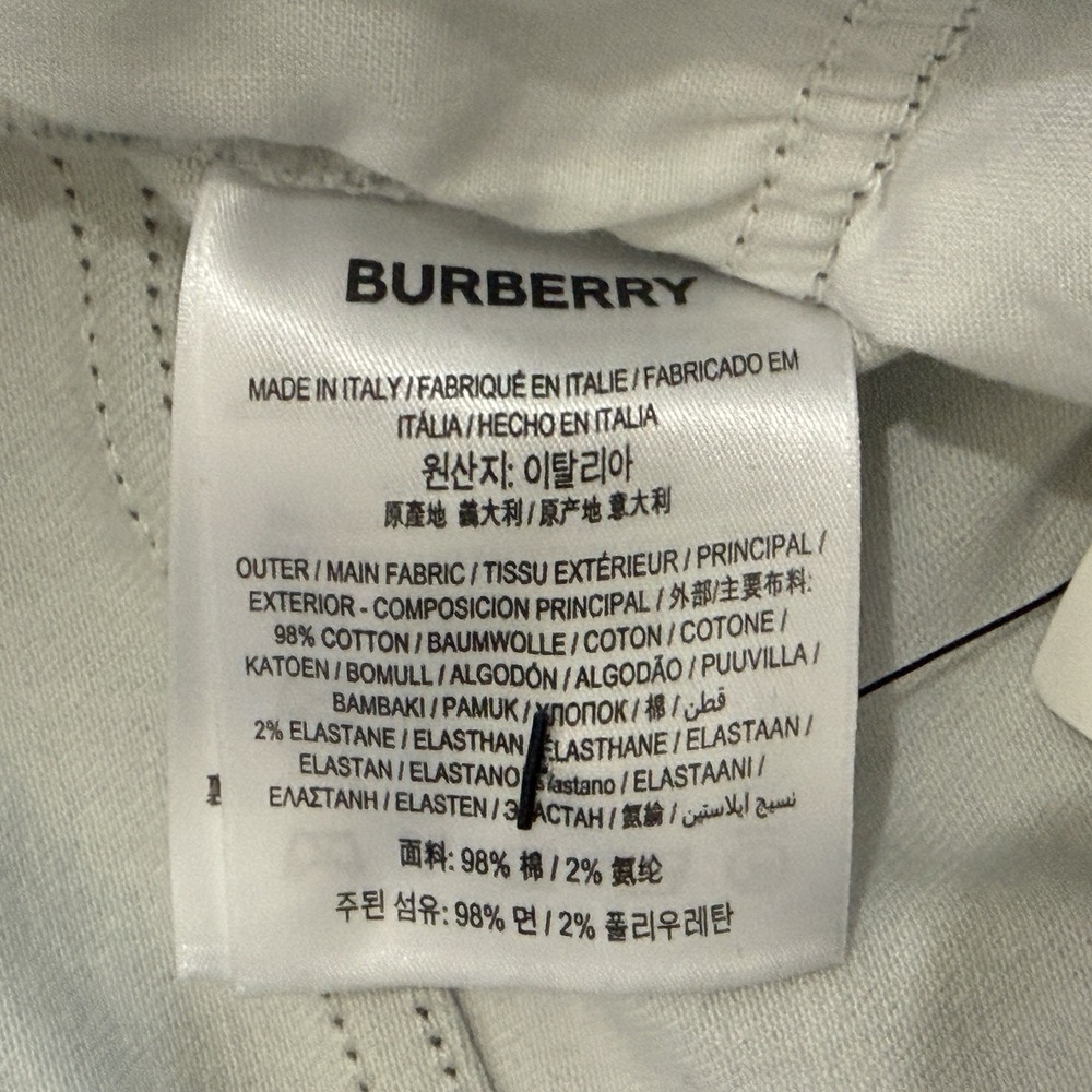 Burberry Grey Stretch Denim Victorian Portrait Print Mini Skirt.‎ US Size 4 NWT - Picture 10 of 12